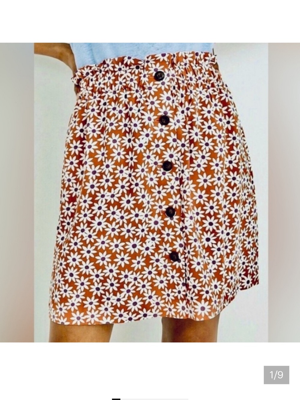 Madewell daisy floral button down skirt xs